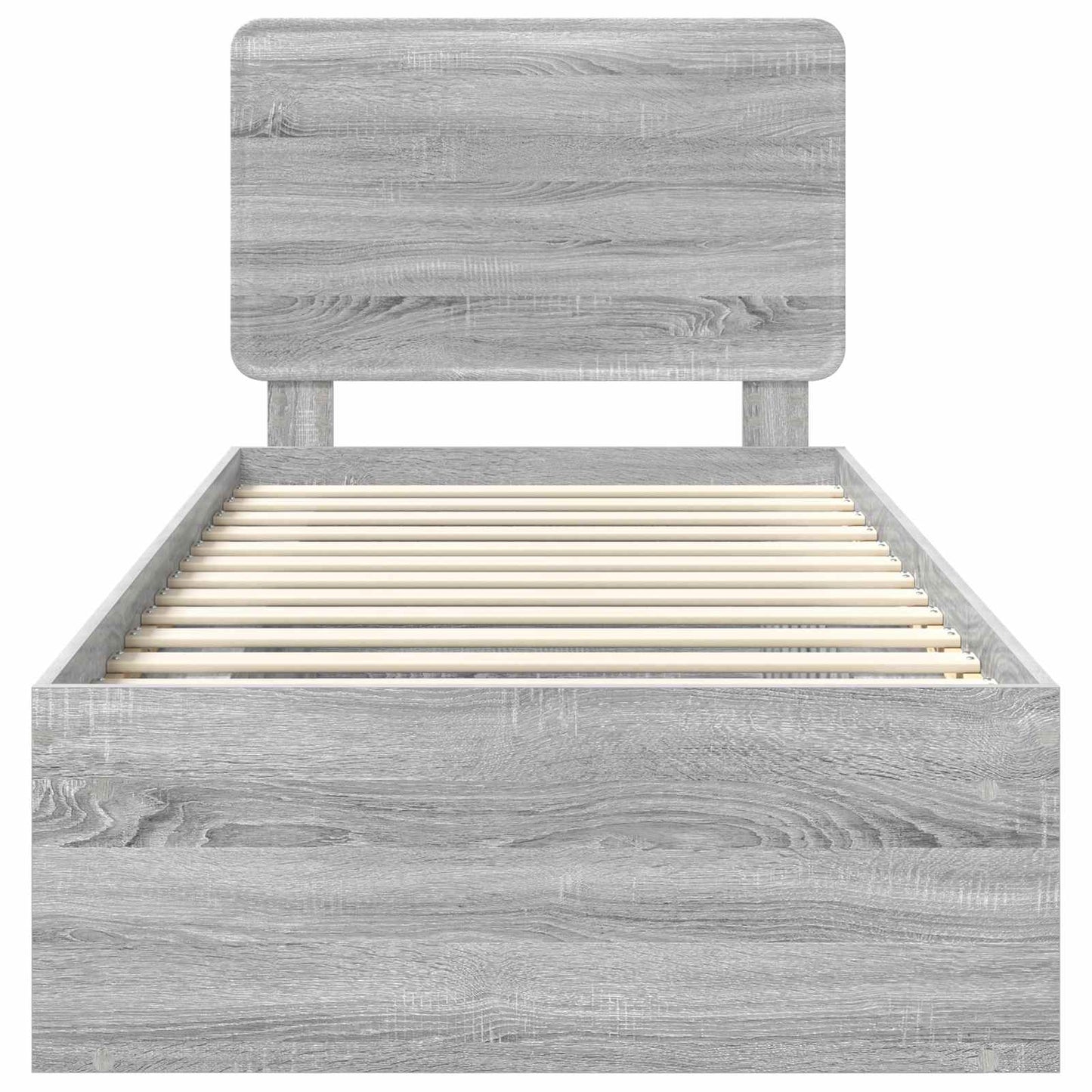 Struttura del letto Grigio Sonoma 100 x 200 cm Pino massello | homemem39