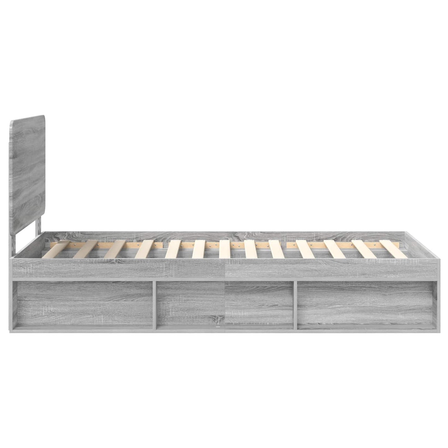 Struttura del letto Grigio Sonoma 100 x 200 cm Pino massello | homemem39