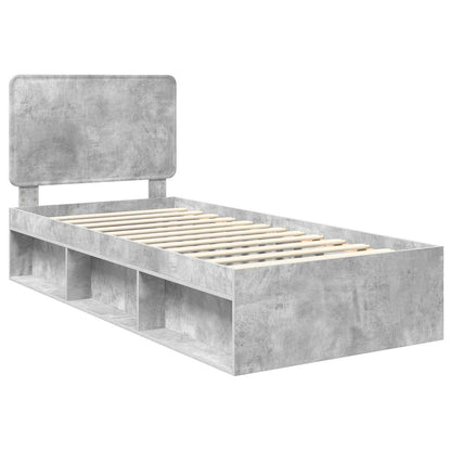 Struttura del letto Calcestruzzo 90 x 200 cm Pino massello | homemem39