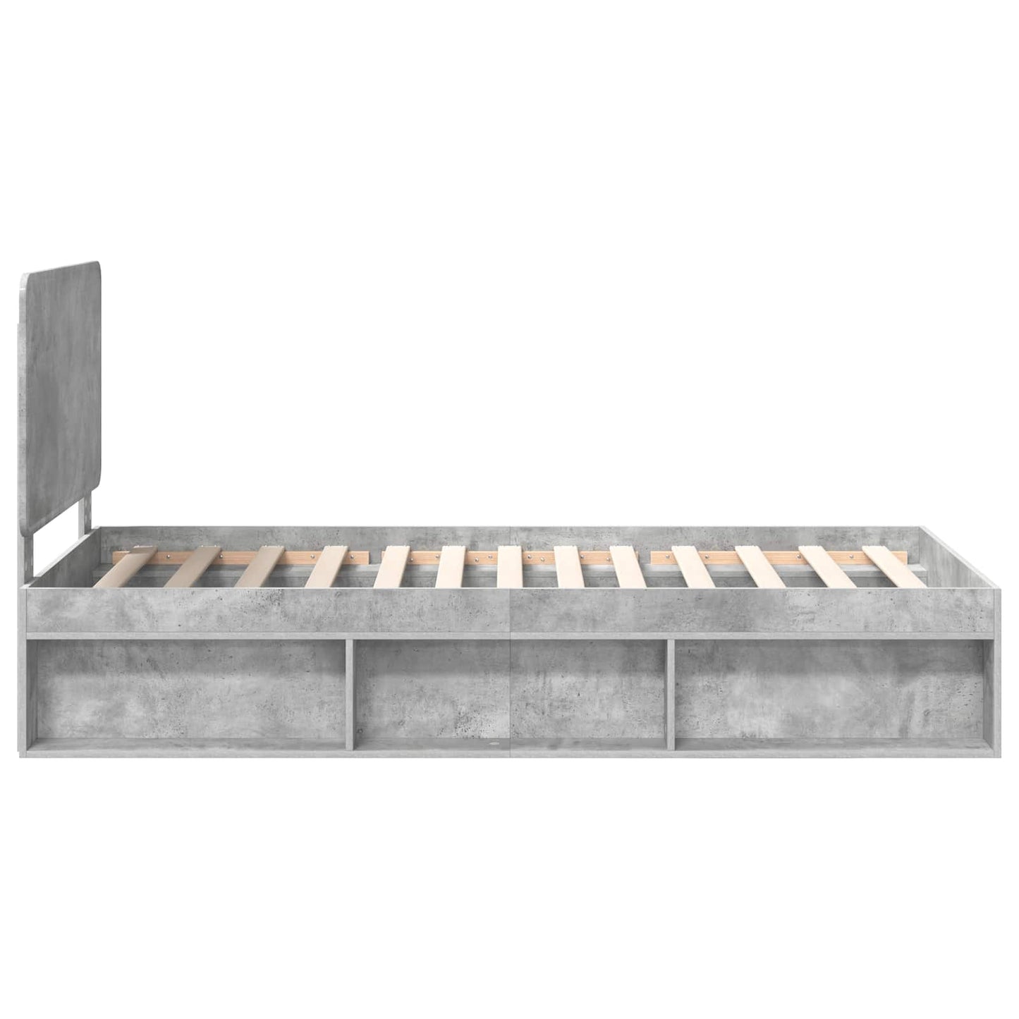 Struttura del letto Calcestruzzo 90 x 200 cm Pino massello | homemem39