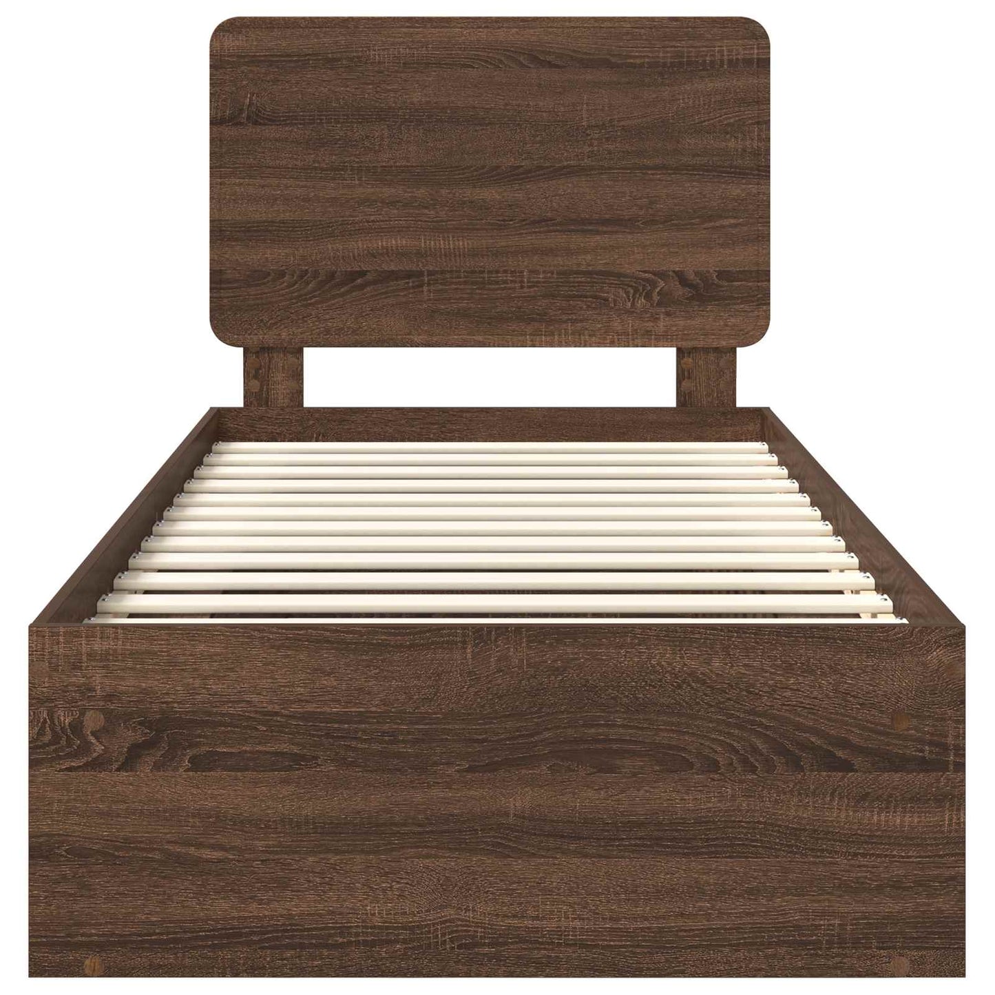 Struttura del letto Rovere Marrone 90 x 200 cm Pino massello | homemem39