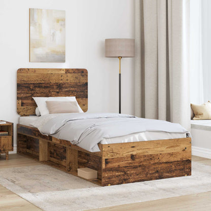 Struttura del letto Legno vecchio 90 x 200 cm Pino massello | homemem39