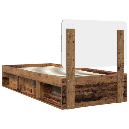Struttura del letto Legno vecchio 90 x 200 cm Pino massello | homemem39