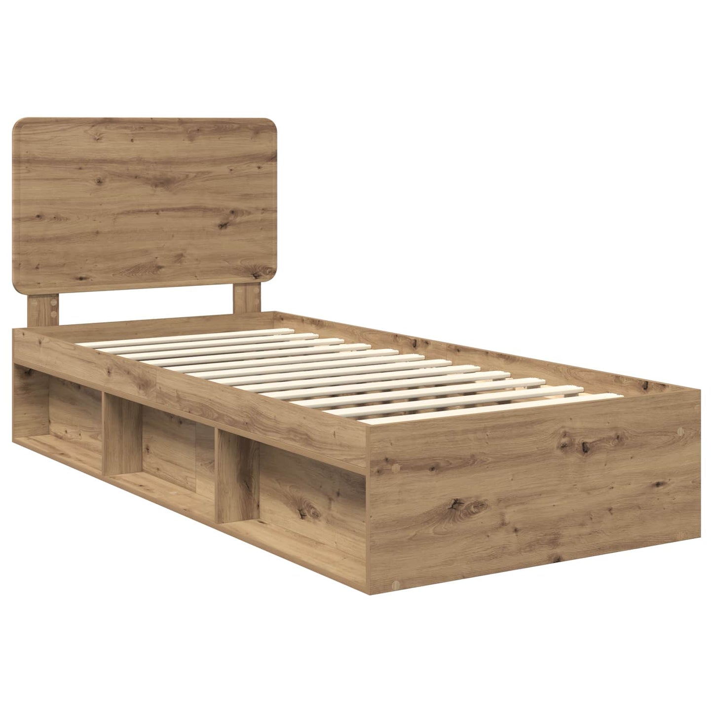 Struttura del letto con testiera Rovere Artigianale 90 x 200 cm | homemem39