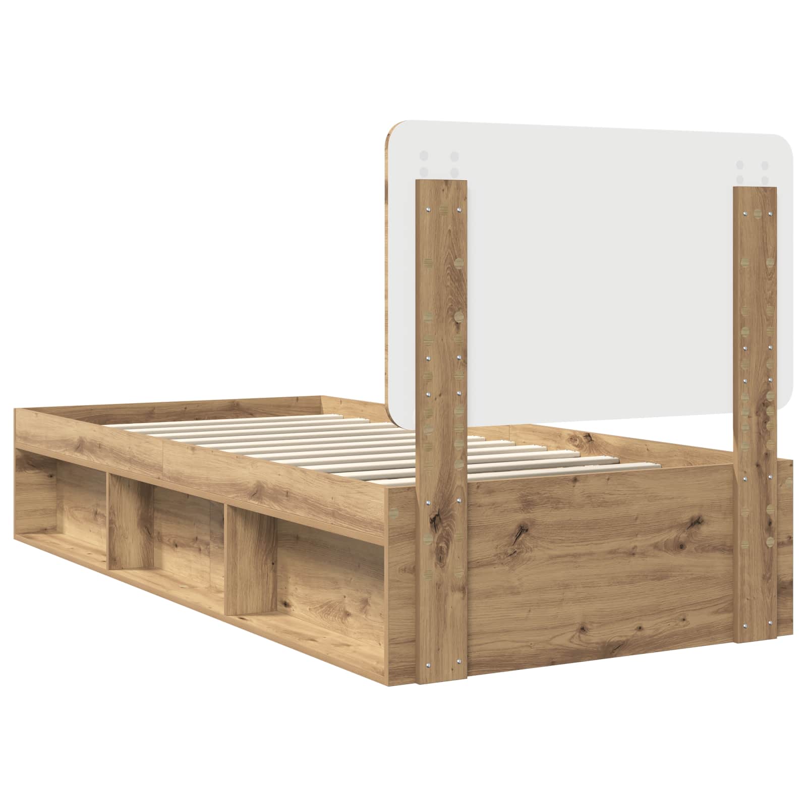 Struttura del letto con testiera Rovere Artigianale 90 x 200 cm | homemem39