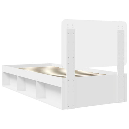 Struttura del letto Bianco 90 x 190 cm Pino massello | homemem39