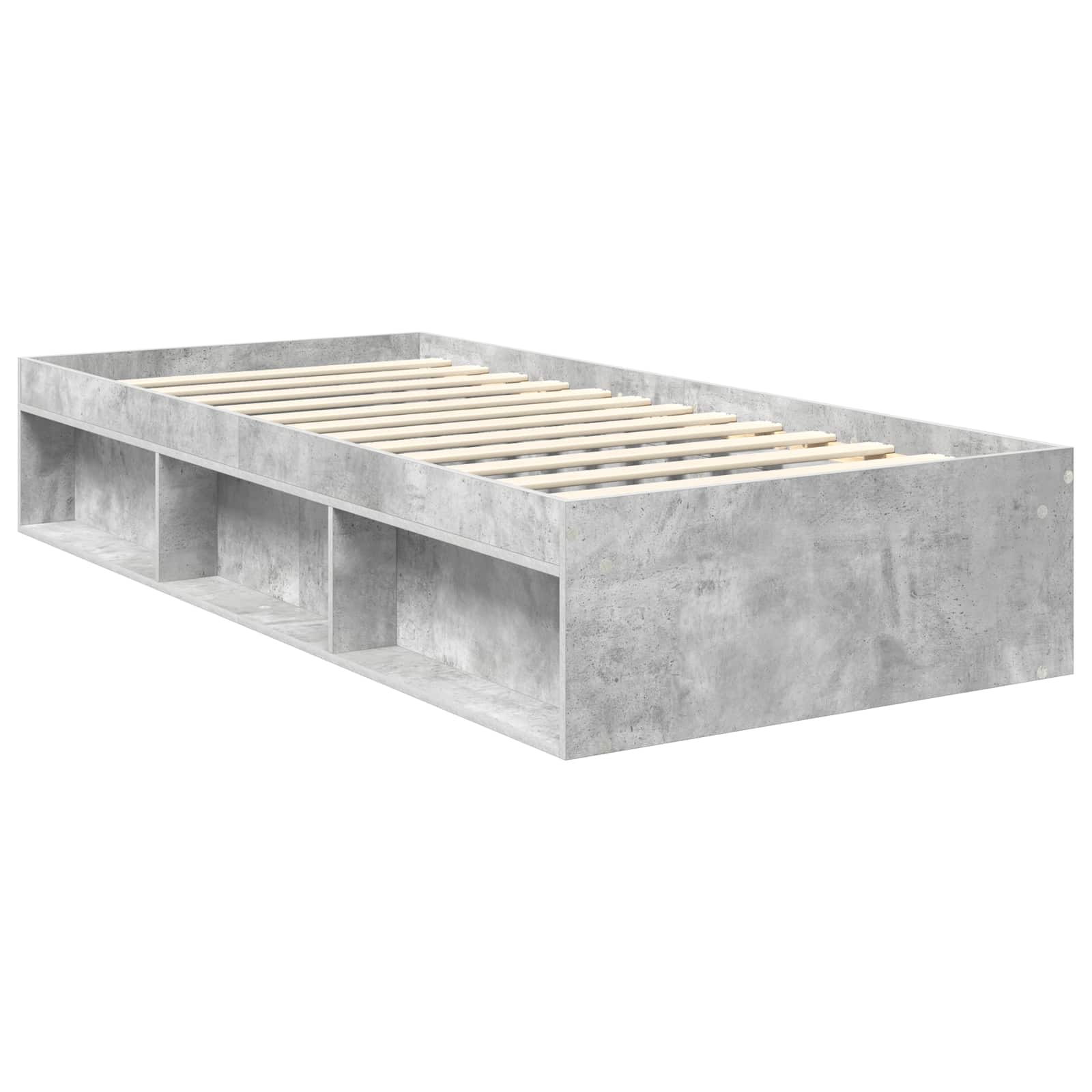 Struttura del letto Grigio Concretè 90 x 190 cm Pino massello | homemem39