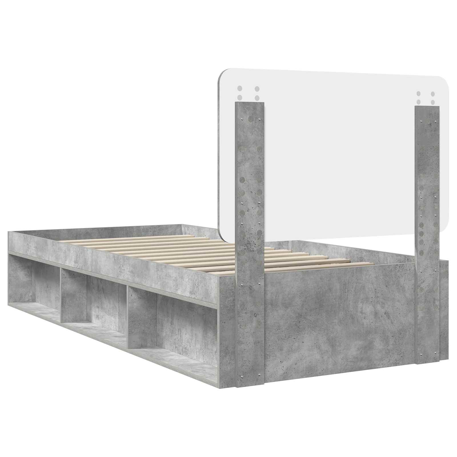 Struttura del letto Grigio Concretè 90 x 190 cm Pino massello | homemem39