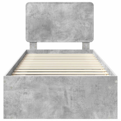 Struttura del letto Grigio Concretè 90 x 190 cm Pino massello | homemem39