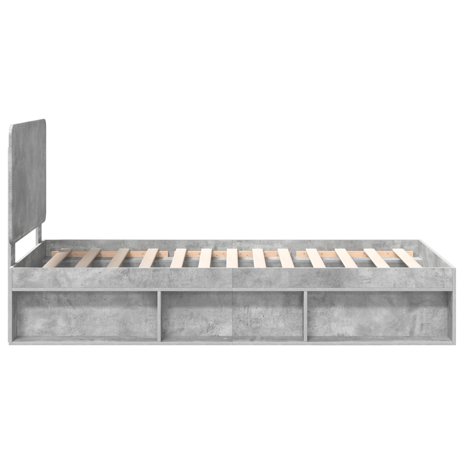 Struttura del letto Grigio Concretè 90 x 190 cm Pino massello | homemem39