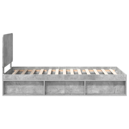 Struttura del letto Grigio Concretè 90 x 190 cm Pino massello | homemem39