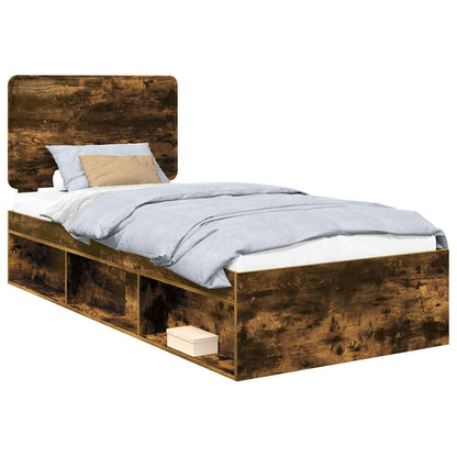 Struttura del letto Rovere fumé 90 x 190 cm Pino massello | homemem39