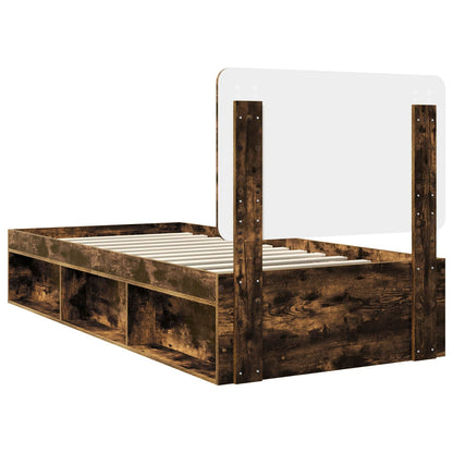 Struttura del letto Rovere fumé 90 x 190 cm Pino massello | homemem39