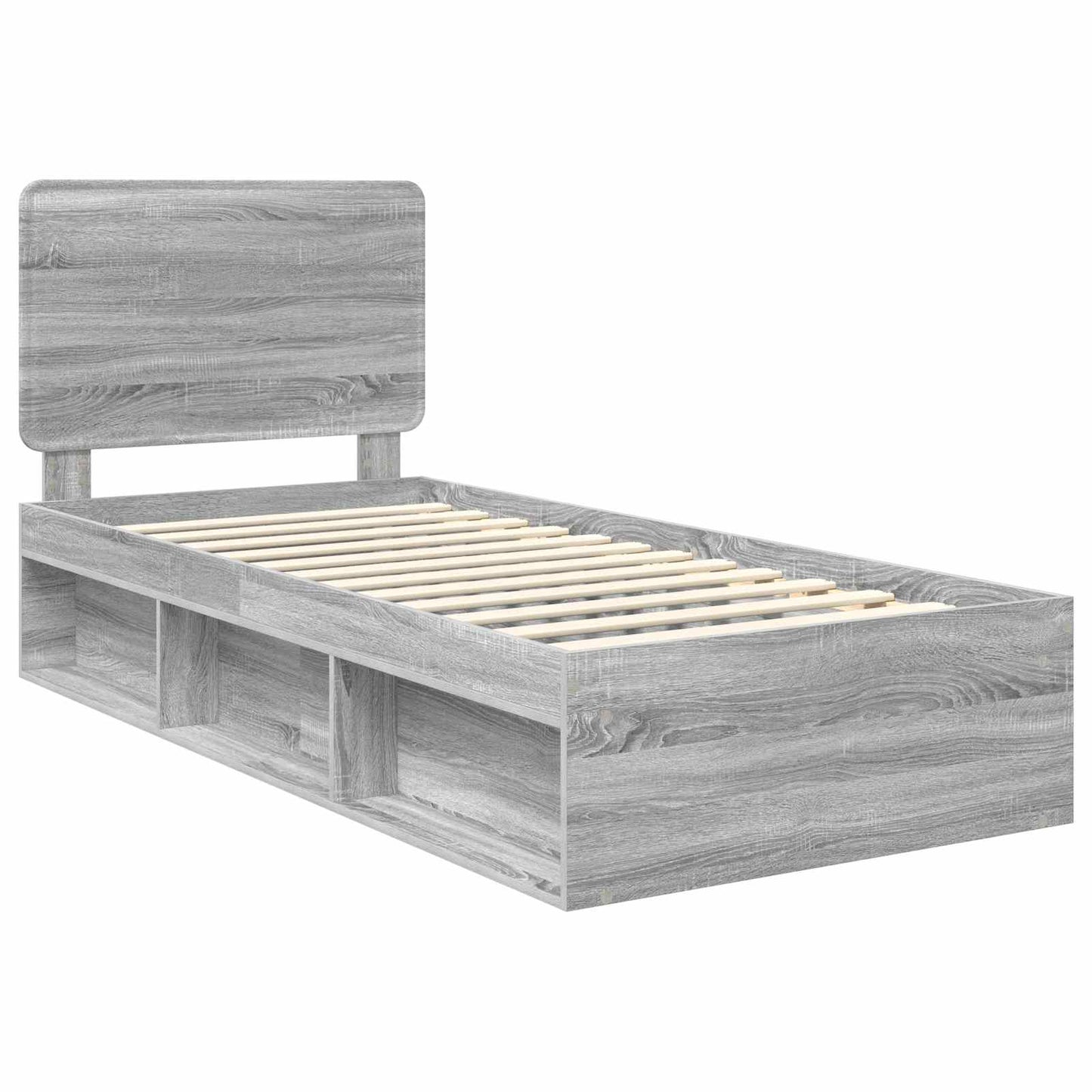 Struttura del letto Grigio Sonoma 90 x 190 cm Pino massello | homemem39