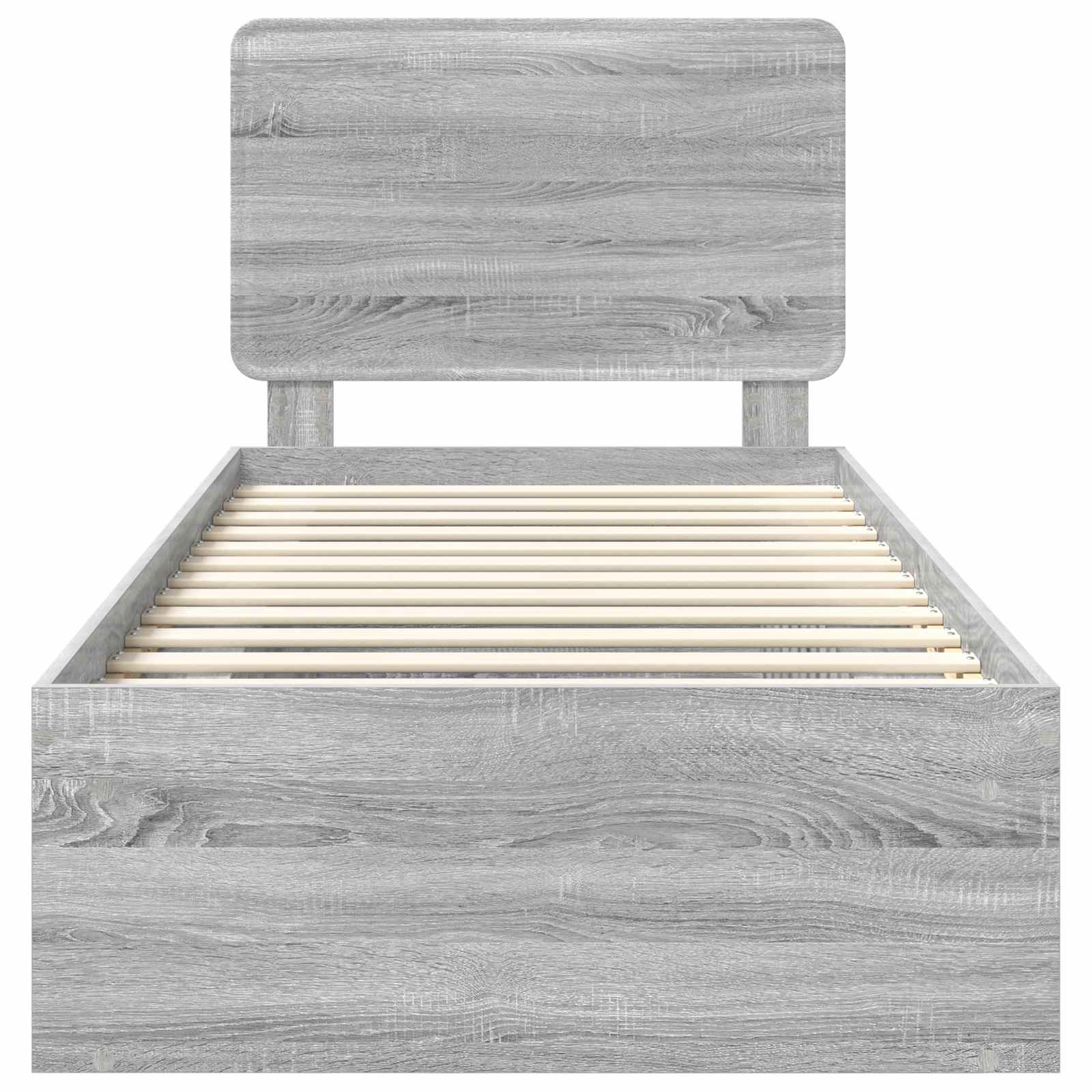 Struttura del letto Grigio Sonoma 90 x 190 cm Pino massello | homemem39