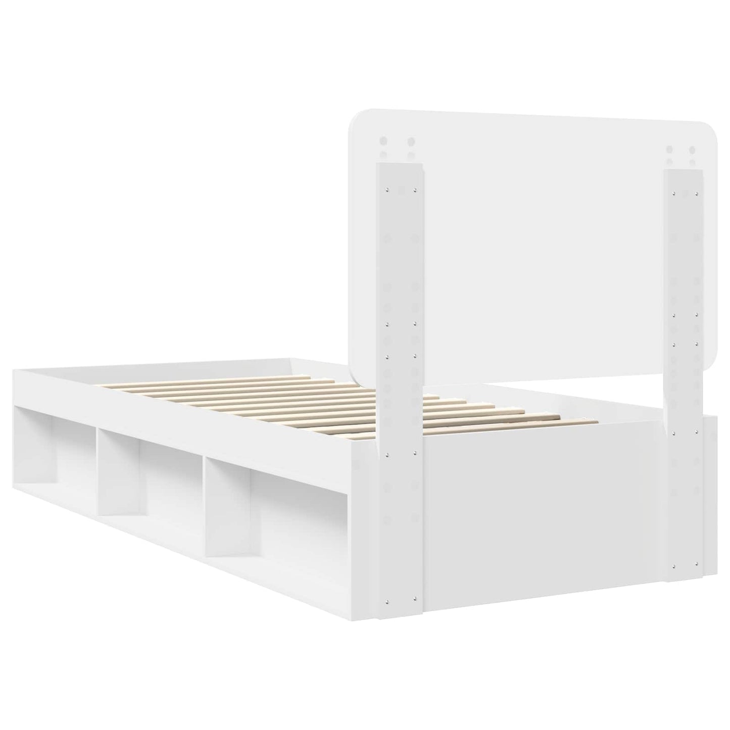 Struttura del letto Bianco 75 x 190 cm Pino massello | homemem39