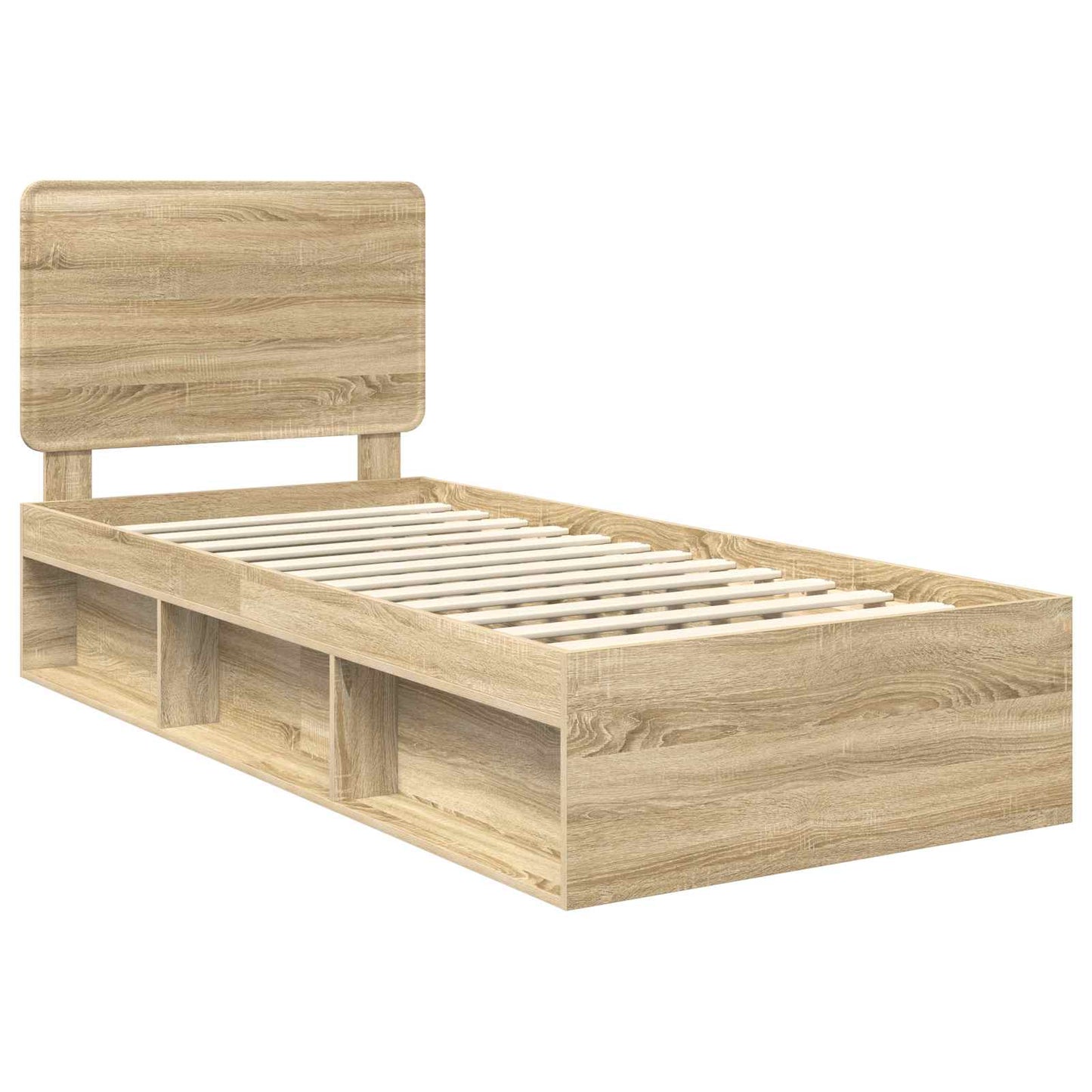 Struttura del letto Rovere Sonoma 75 x 190 cm Pino massello | homemem39
