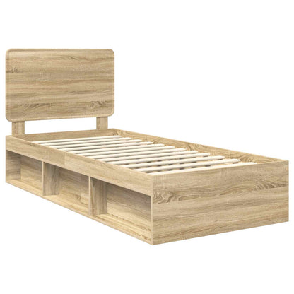 Struttura del letto Rovere Sonoma 75 x 190 cm Pino massello | homemem39