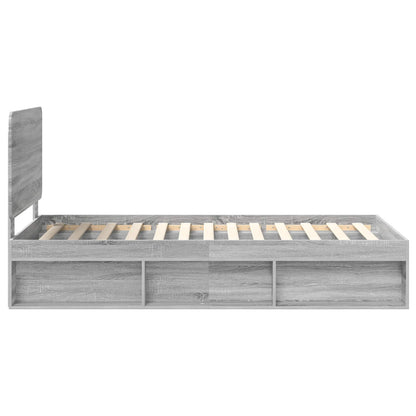Struttura del letto Grigio Sonoma 75 x 190 cm Pino massello | homemem39