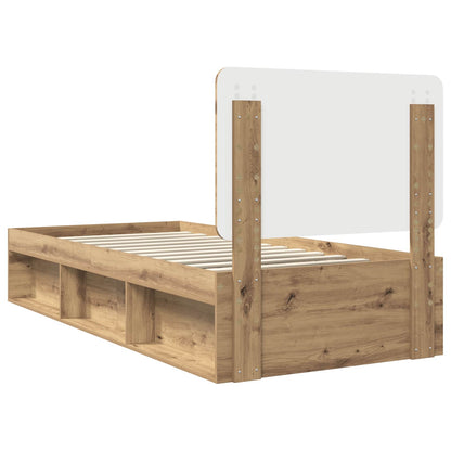 Struttura del letto con testiera Rovere Artigianale 75 x 190 cm | homemem39