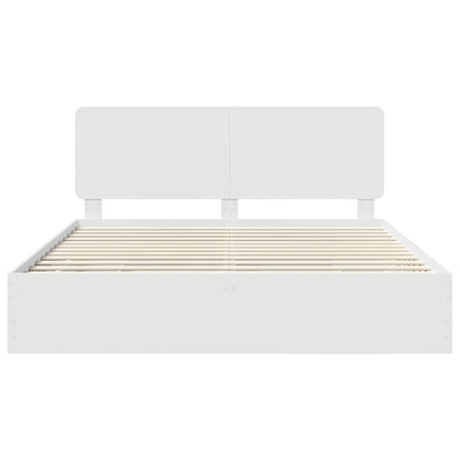 Struttura del letto Bianco 200 x 200 cm Legno Ingegnerizzato | homemem39