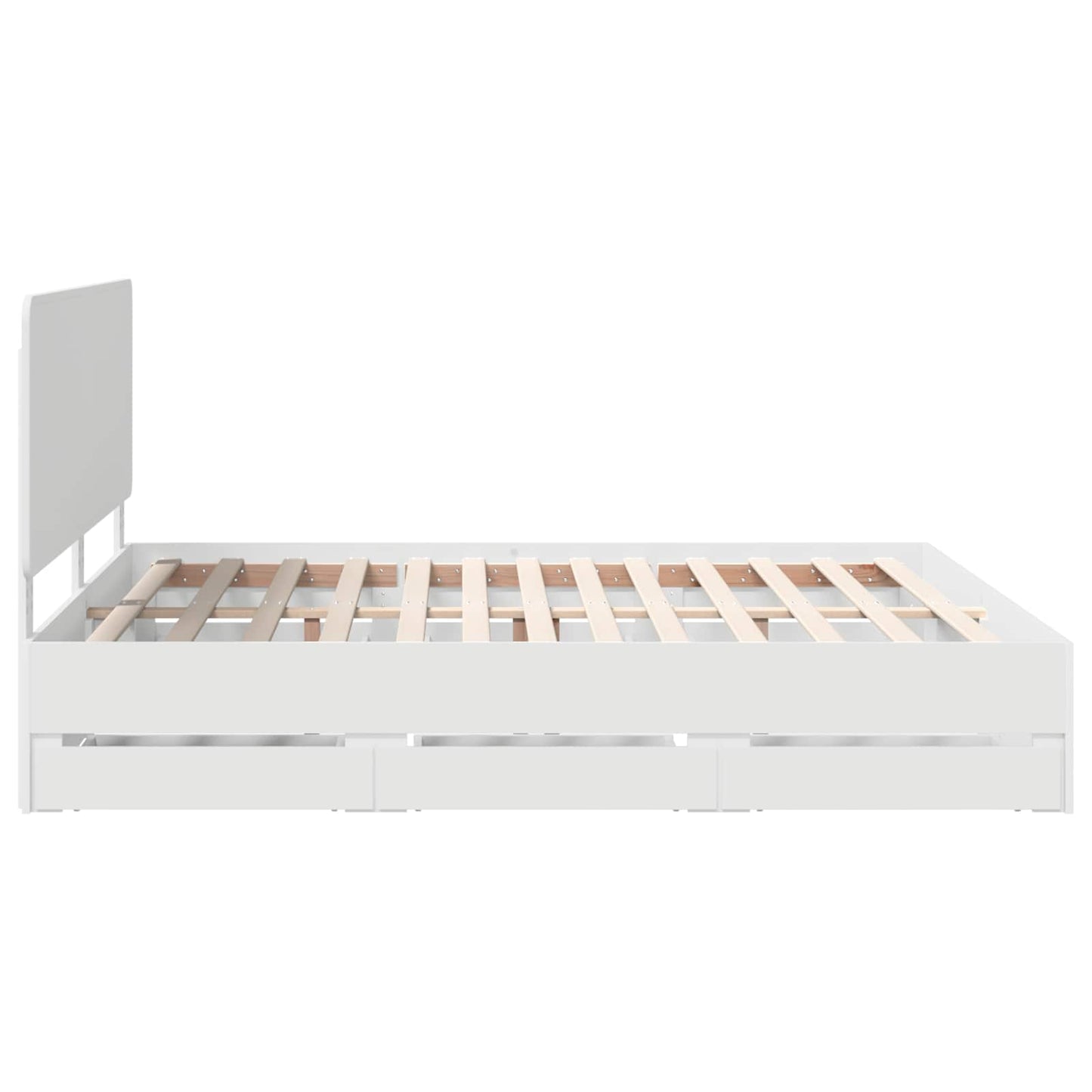 Struttura del letto Bianco 200 x 200 cm Legno Ingegnerizzato | homemem39