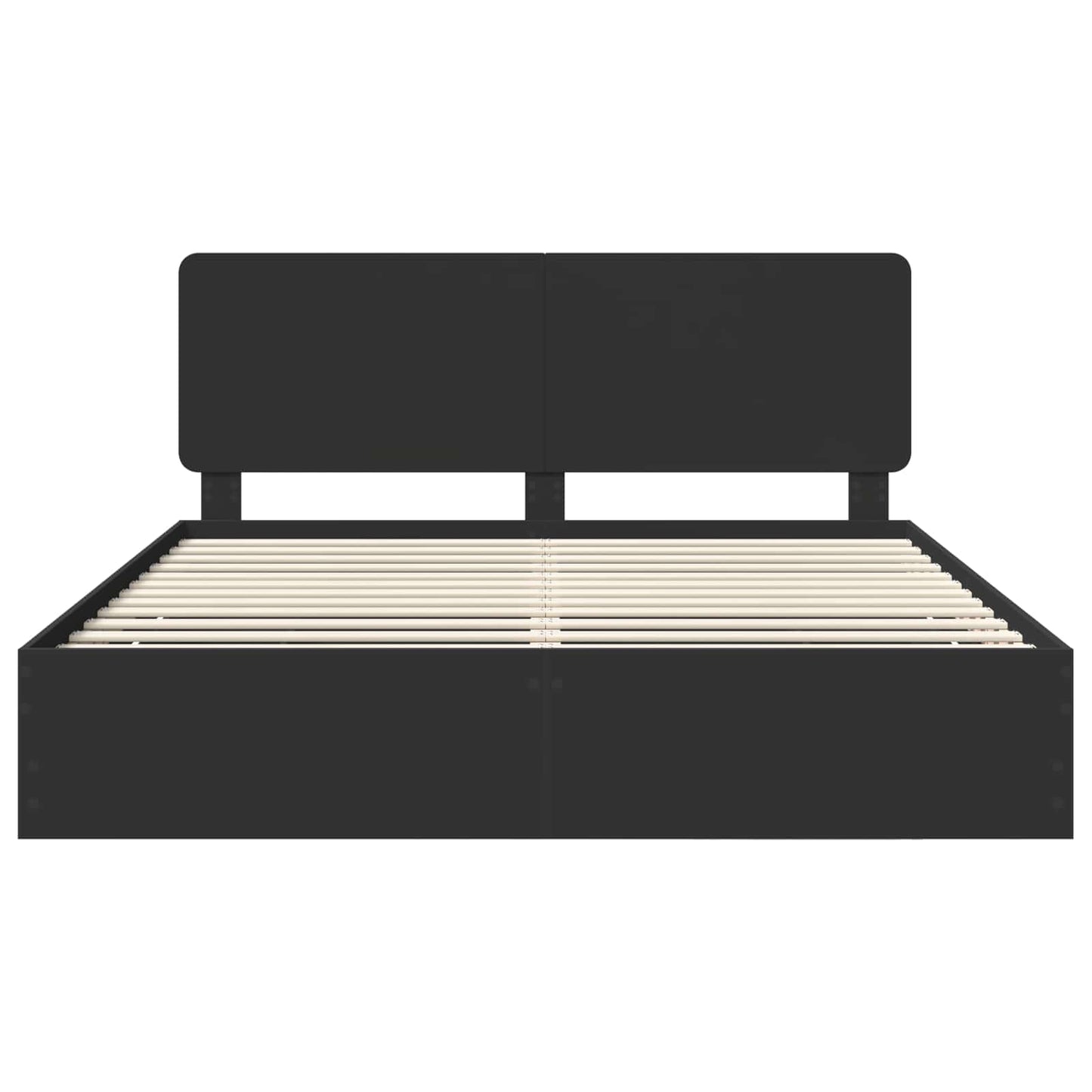 Struttura del letto Nero 200 x 200 cm Legno Ingegnerizzato | homemem39