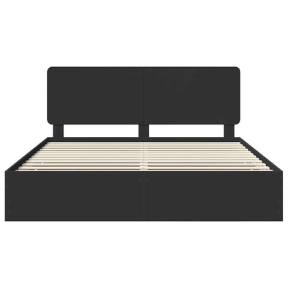 Struttura del letto Nero 200 x 200 cm Legno Ingegnerizzato | homemem39