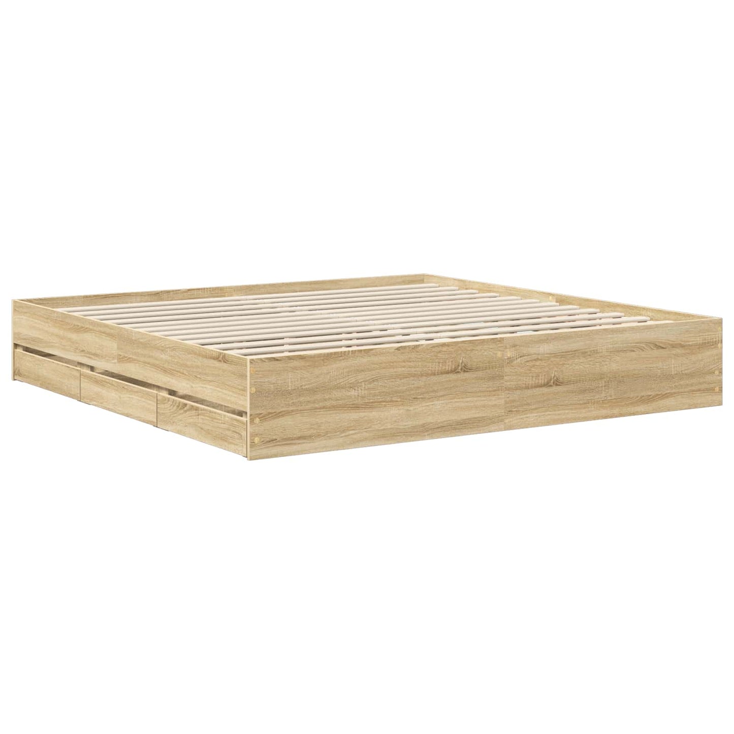 Struttura del letto con cassetto Rovere Sonoma 200 x 200 cm | homemem39