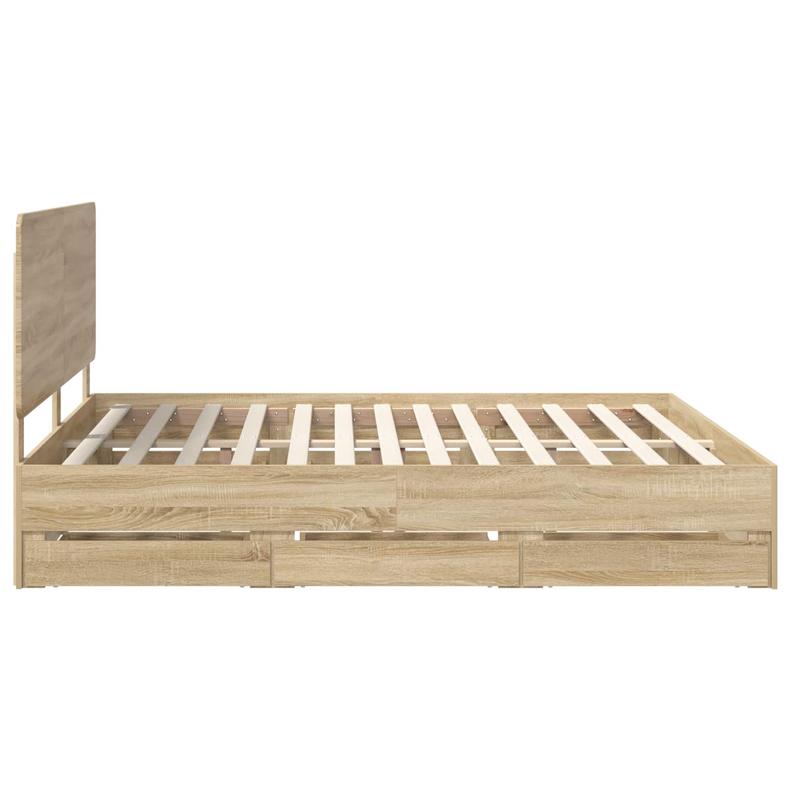 Struttura del letto con cassetto Rovere Sonoma 200 x 200 cm | homemem39