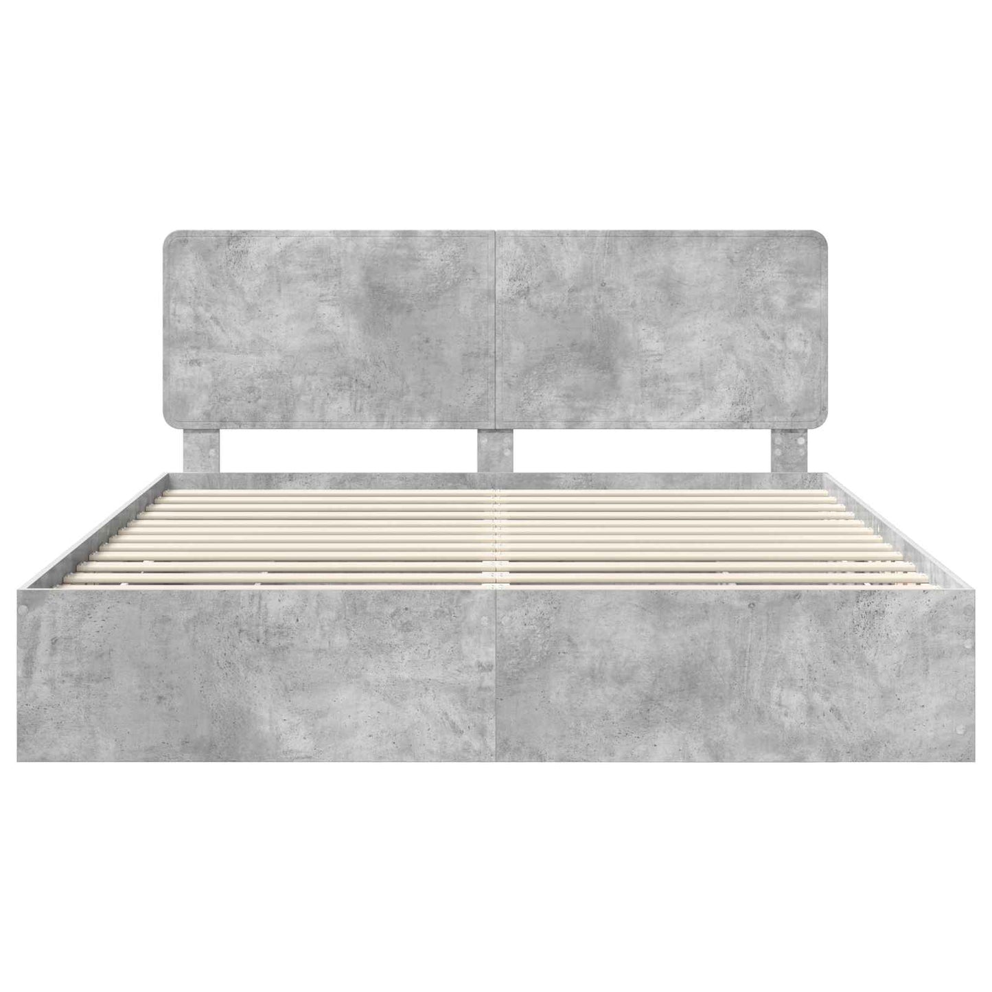 Struttura del letto con cassetto Grigio cemento 200 x 200 cm | homemem39