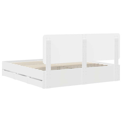 Struttura del letto Bianco 180 x 200 cm Legno Ingegnerizzato