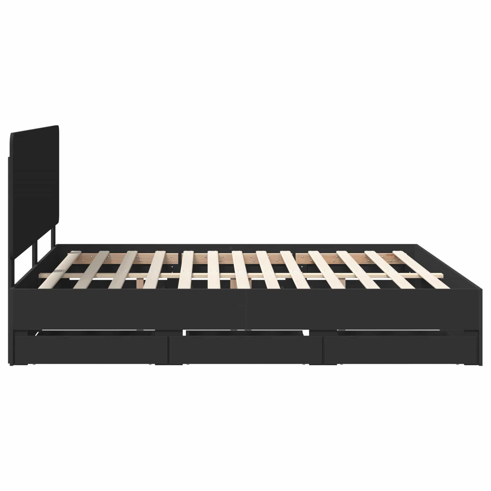 Struttura del letto Nero 180 x 200 cm Legno Ingegnerizzato | homemem39