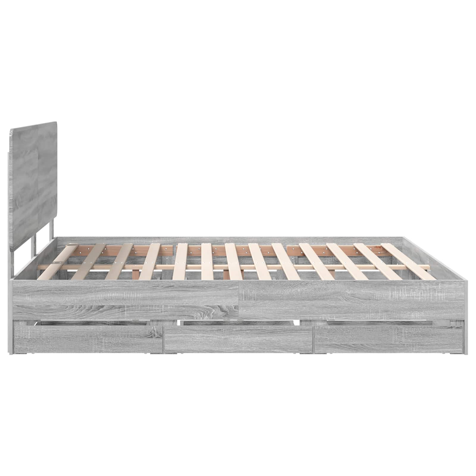 Struttura del letto con cassetto Grigio Sonoma 180 x 200 cm | homemem39