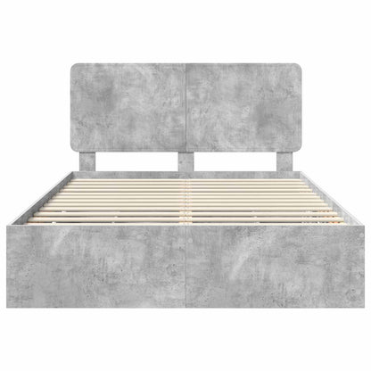 Struttura del letto con cassetto Grigio cemento 160 x 200 cm | homemem39