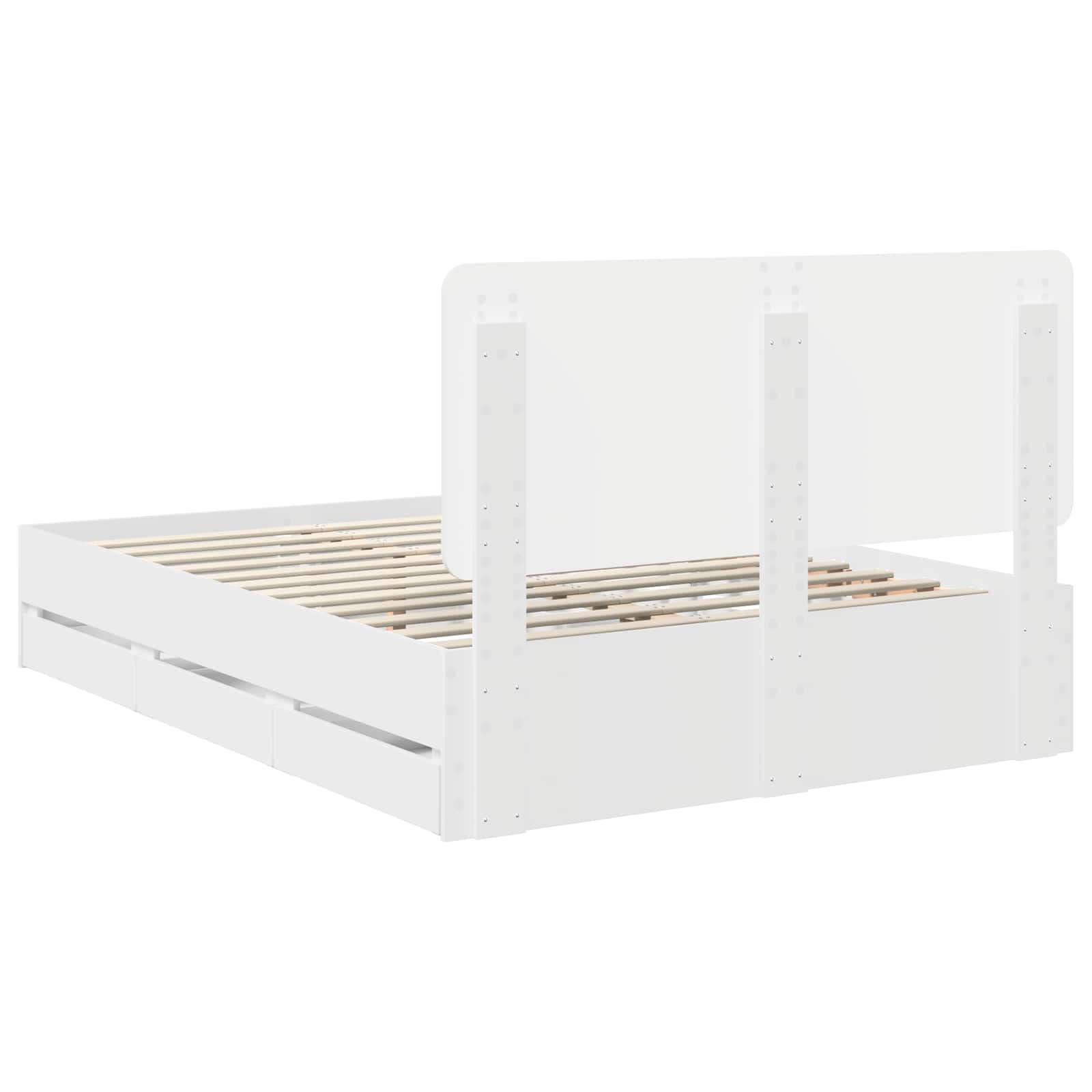 Struttura del letto Bianco 150 x 200 cm Legno Ingegnerizzato | homemem39