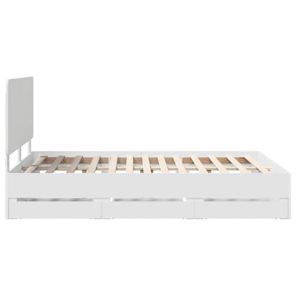 Struttura del letto Bianco 150 x 200 cm Legno Ingegnerizzato