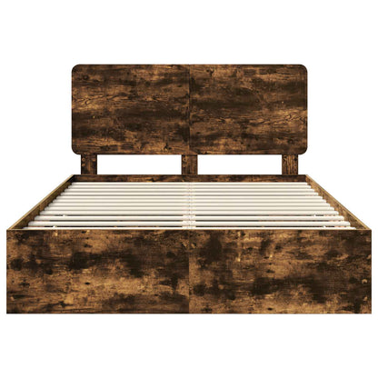 Struttura del letto con cassetto Rovere fumé 150 x 200 cm