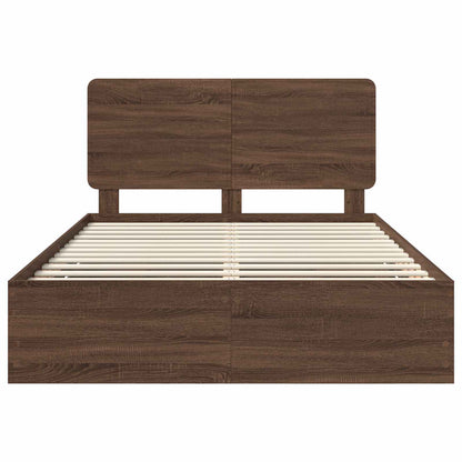 Struttura del letto con cassetto Rovere Marrone 150 x 200 cm