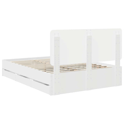 Struttura del letto Bianco 140 x 190 cm Legno Ingegnerizzato