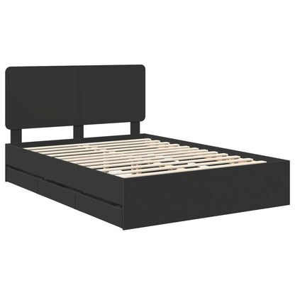 Struttura del letto Nero 140 x 190 cm Legno Ingegnerizzato | homemem39
