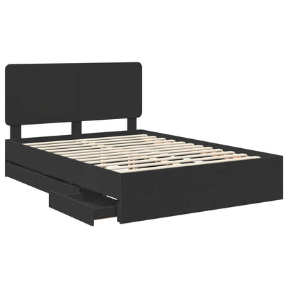 Struttura del letto Nero 140 x 190 cm Legno Ingegnerizzato | homemem39