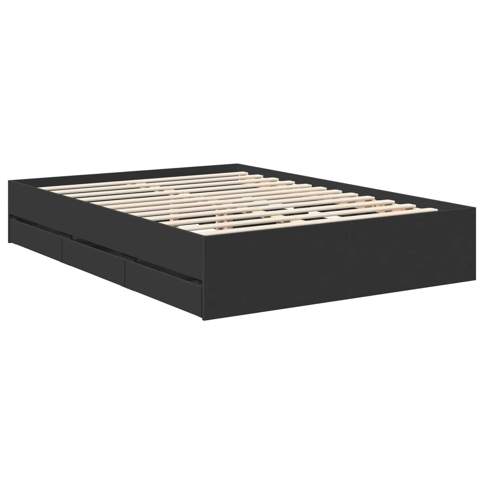 Struttura del letto Nero 140 x 190 cm Legno Ingegnerizzato | homemem39