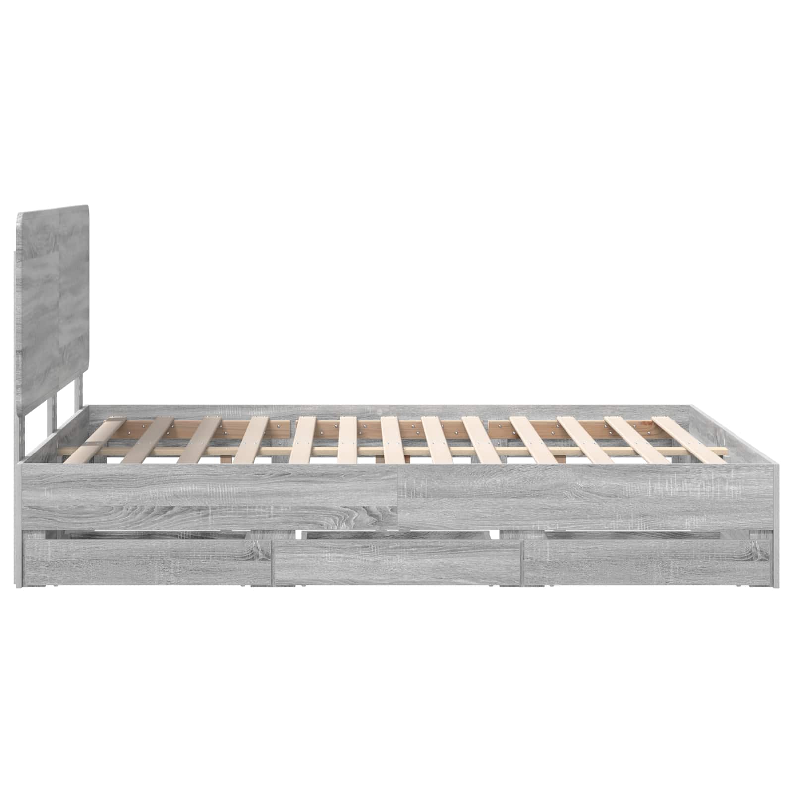 Struttura del letto con cassetto Grigio Sonoma 140 x 190 cm | homemem39