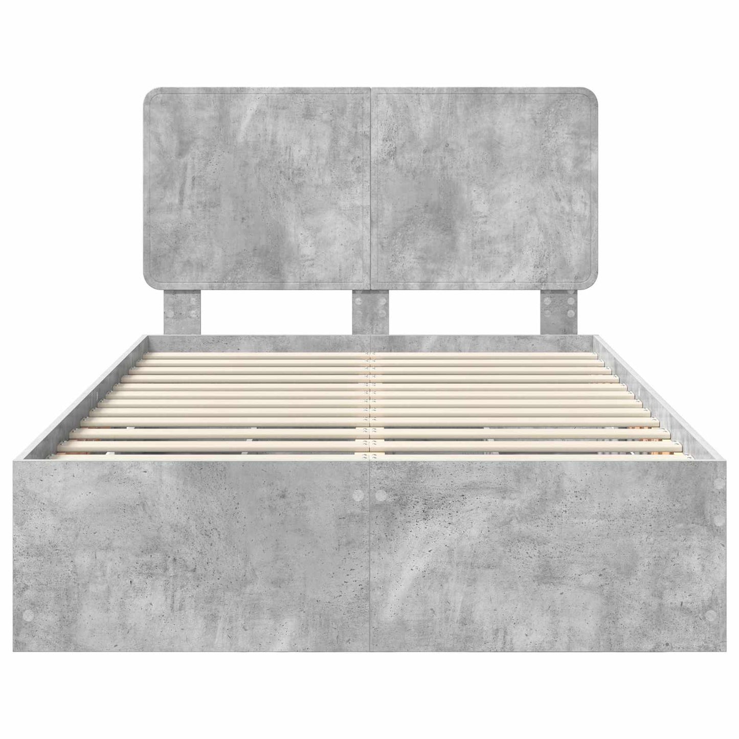 Struttura del letto con cassetto Grigio cemento 135 x 190 cm