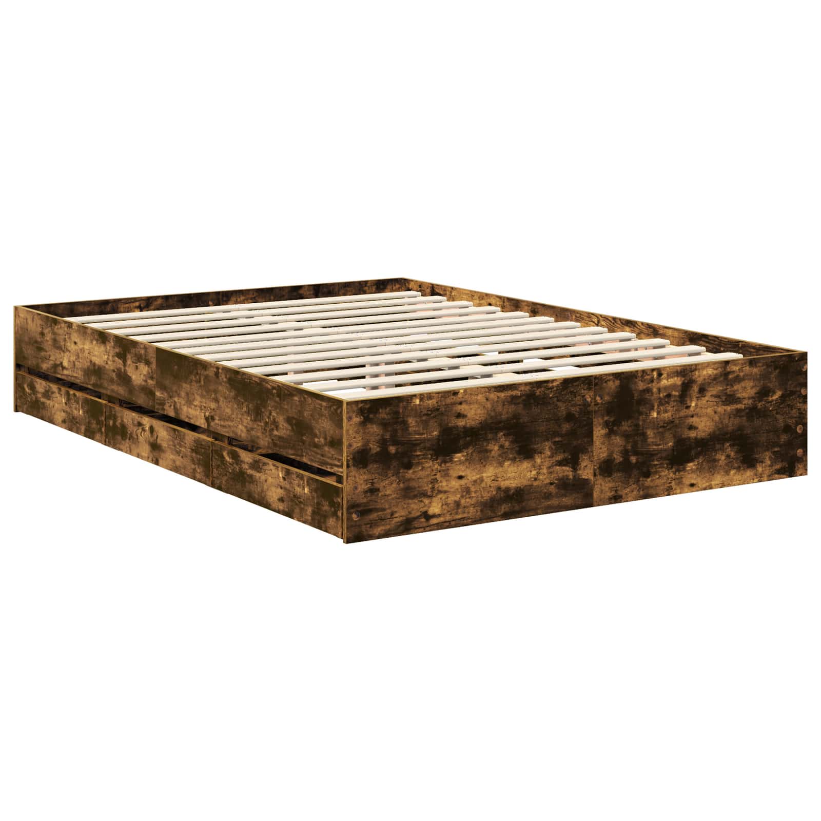 Struttura del letto con cassetto Rovere fumé 135 x 190 cm | homemem39