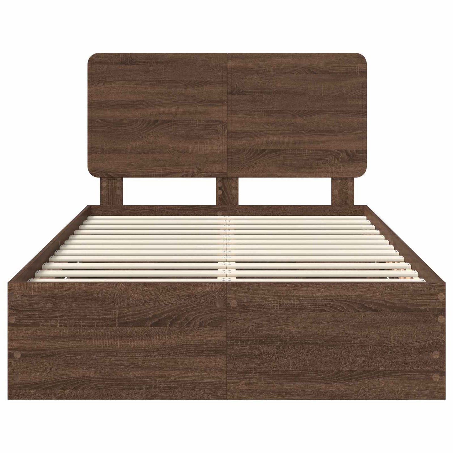 Struttura del letto con cassetto Rovere Marrone 135 x 190 cm | homemem39