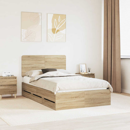 Struttura del letto con cassetto Rovere Sonoma 120 x 200 cm