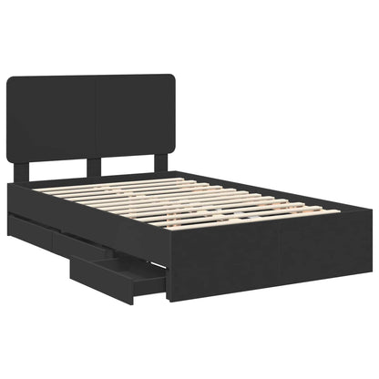 Struttura del letto Nero 120 x 190 cm Legno Ingegnerizzato | homemem39