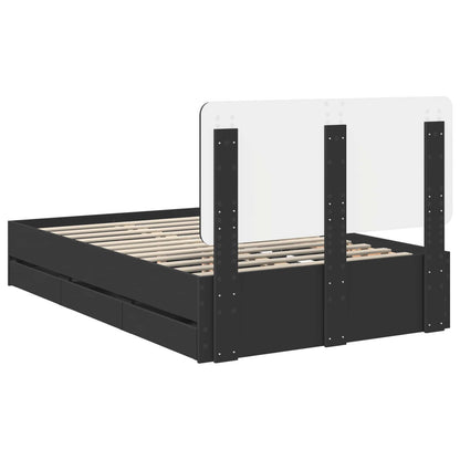 Struttura del letto Nero 120 x 190 cm Legno Ingegnerizzato | homemem39